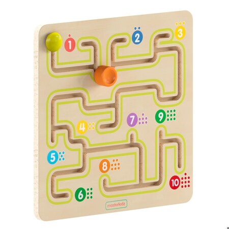 Flash Furniture Bright Beginnings Commercial Grade STEM Sliding Maze Learning Board, Natural/Multicolor MK-MK13071-GG